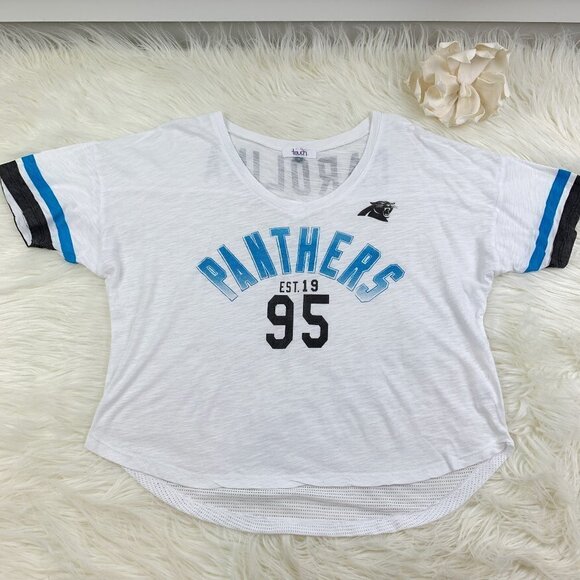 Touch by Alyssa Milano Carolina Panthers Oversized Short Sleeve T-Shirt Size M - Picture 1 of 8